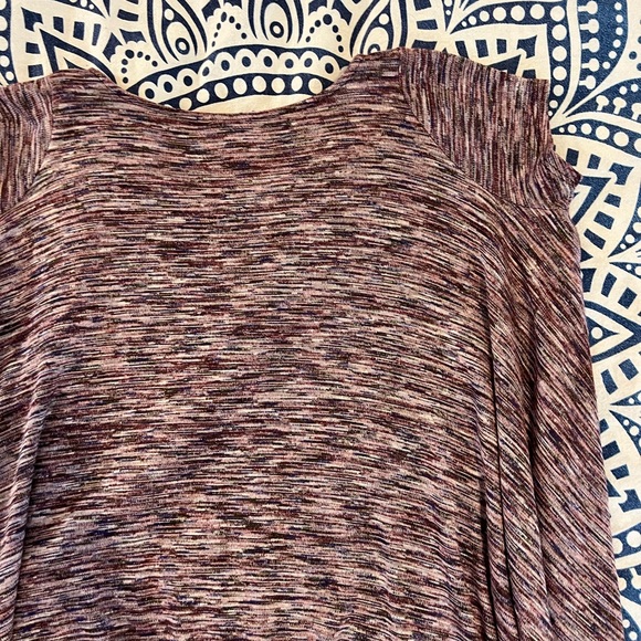 KNOX ROSE CAPE SHAWL SWEATER WOMEN SIZE XS EXTRA SMALL PURPLE PINK EUC 241 - Picture 6 of 13